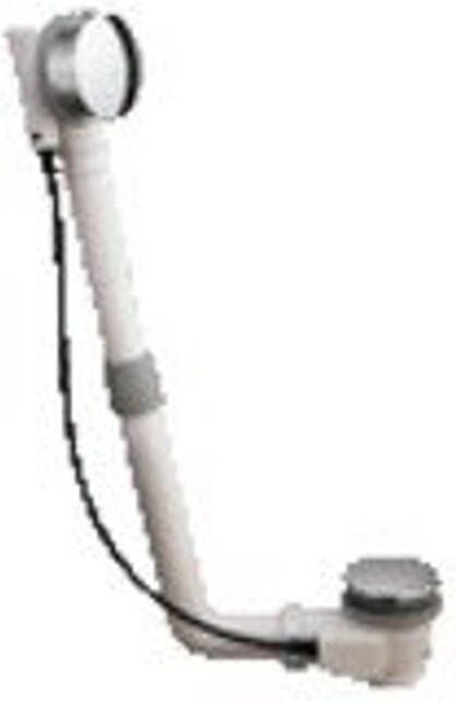 Nemo Skill automatische badgarnituur met draaibediening voor standaarbaden met afvoeropening D 52 mm met afwerkset chroom met aansluitstuk D 40 mm CRI042767151