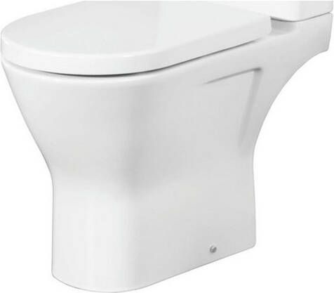 Nemo Spring Ergovita Staand Toilet 66.5x45x36cm verhoogd zonder spoelrand H185cm zonder zitting en jachtbak porselein wit RST11AWHA