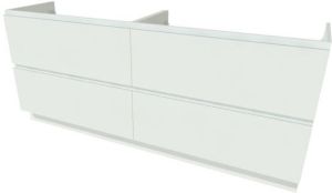 Nemo Spring Fortitudo Tre onderbouwkast B2000 x H880 x D495 mm 4 laden Geintegreerde greep kleur Thermo Oak Black 941720