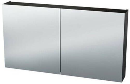 Nemo Spring Nebulo luxe spiegelkast 100x65x17.8cm 2 dubbelzijdige spiegeldeuren glazen leggers met stopcontact zonder schakelaar kleur: U899 ST9 Cosmos Grey 20037071