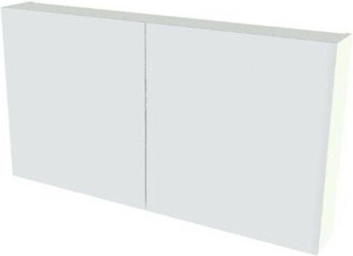 Nemo Spring Nebulo luxe spiegelkast 140x65x17.8cm cm 4 dubbelzijdige spiegeldeuren glazen leggers met stopcontact zonder schakelaar kleur: White Standard 20054341