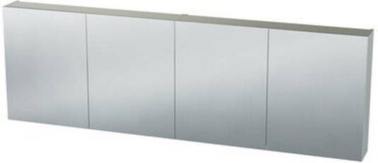 Nemo Spring Nebulo luxe spiegelkast 180x65x17.8cm 4 dubbelzijdige spiegeldeuren glazen leggers met stopcontact zonder schakelaar kleur: White Standard 20037106