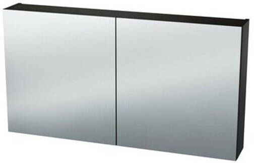 Nemo Spring Nebulo spiegelkast 100x65x17.8cm 2 deuren glazen leggers met stopcontact zonder schakelaar kleur: U899 ST9 Cosmos Grey 20036971