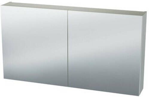 Nemo Spring Nebulo spiegelkast 120x65x17.8cm 2 deuren glazen leggers met stopcontact zonder schakelaar kleur: White Standard 20036976