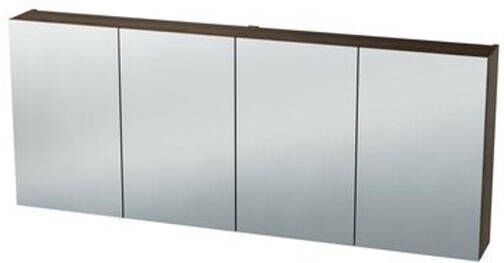 Nemo Spring Nebulo spiegelkast 140x65x17.8cm 4 deuren glazen leggers met stopcontact zonder schakelaar kleur: H3710 ST9 Carini Walnut Natur 20036989