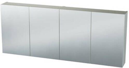 Nemo Spring Nebulo spiegelkast 140x65x17.8cm 4 deuren glazen leggers met stopcontact zonder schakelaar kleur: White Standard 20036986