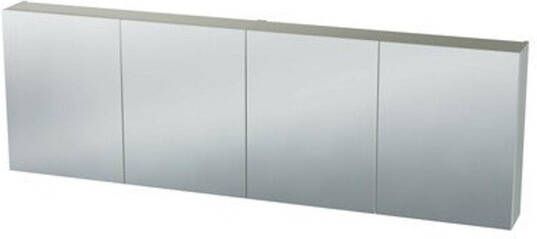 Nemo Spring Nebulo spiegelkast 200x65x17.8cm 4 deuren glazen leggers met stopcontact zonder schakelaar kleur: White Standard 20037016