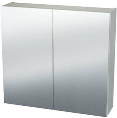 Nemo Spring Nebulo spiegelkast 60x65x17.8cm 1 deur glazen leggers met stopcontact zonder schakelaar kleur: White Standard 20036926