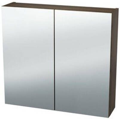 Nemo Spring Nebulo spiegelkast 60x65x17.8cm 1 deur glazen leggers met stopcontact zonder schakelaar kleur: H3710 ST9 Carini Walnut Natur 20036929