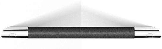 Nemo Stock Sano douche voetsteunhandgreep 350 x 25 x 25 mm aluminium verchroomd zwart soft touch 71155
