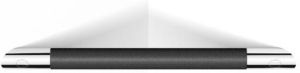Nemo Stock Sano douche voetsteunhandgreep 350 x 25 x 25 mm aluminium verchroomd zwart soft touch 71155