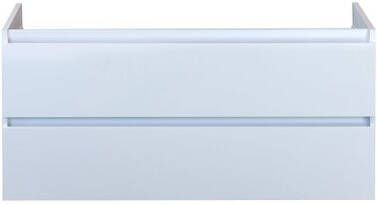NewWave Infinity wastafelonderkast 120 cm 2 laden(DSU)greeplijst in kleur wit hoogglans 75038201 online kopen