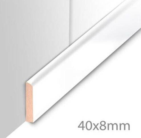 Sanimex Plafondplint MDF Zilvergrijs 260 cm x 4 cm x 8 mm