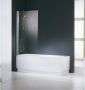 Novellini Aurora badklapwand 1 delig 80x150cm mat-chroom profiel en helder glas auroran180-1b - Thumbnail 1
