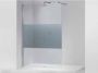 Novellini Giada inloopdouche H 118 120x195cm met muursteun 100cm mat chroom profiel en helder glas met satinband giadah120-44b - Thumbnail 1