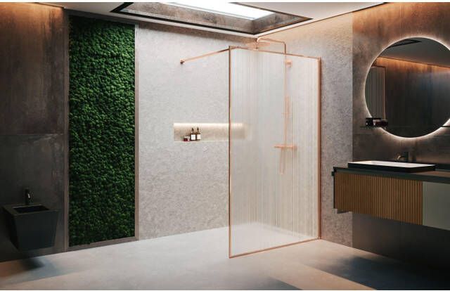 Novellini H art Inloopdouche 120x200cm Ribbelglas linea 1 brushed inox (RVS) harthp120-92z