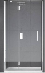 Novellini Louvre G draaideur voor nis 88 91x195cm links mat chroom helder LOUVNG90LS1B