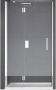 Novellini Louvre G draaideur voor nis 88 91x195cm links mat chroom helder LOUVNG90LS1B - Thumbnail 1
