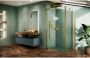 Novellini N180 G Draaideur i.c.m. zijwand FG88-89 5x200 cm Brushed Red Gold Helder Glas n180g90-1r - Thumbnail 1