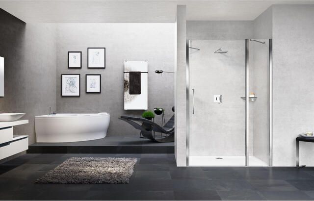 Novellini Young 2.0 Douchedeur 77-81cm satin zwart y22p77-4h