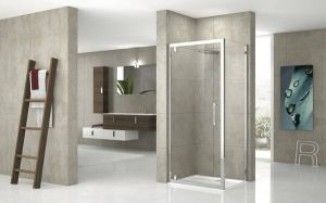 Novellini Rose G draaideur 87x200cm (afstelbaar van 84 tot 90cm) mat-chroom profiel en helder glas ROSEG841B
