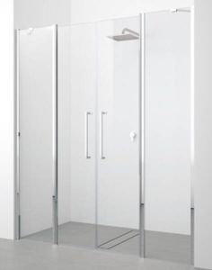 Novellini Young 2.0 2A draaideur 2 delig met vaste segmenten voor nis 97 101x200cm chroom helder Y22A971K