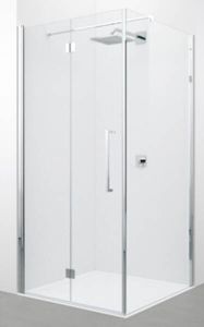 Novellini Young 2.0 2GS vouwdeur 88 90x200cm links voor FG zijwand mat chroom helder Y22GS87LS1B