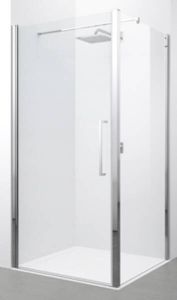Novellini Young 2.0 F1 zijwand 79 81x200cm met chroom mat profiel en mat glas Y2F1B794B