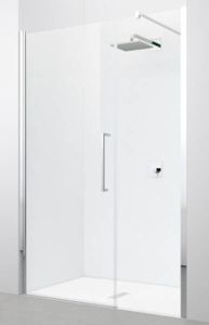 Novellini Young 2.0 GFL draaideur met vaste wand in lijn voor nis 117 121x200cm matchroom aqua Y2GFL1172B
