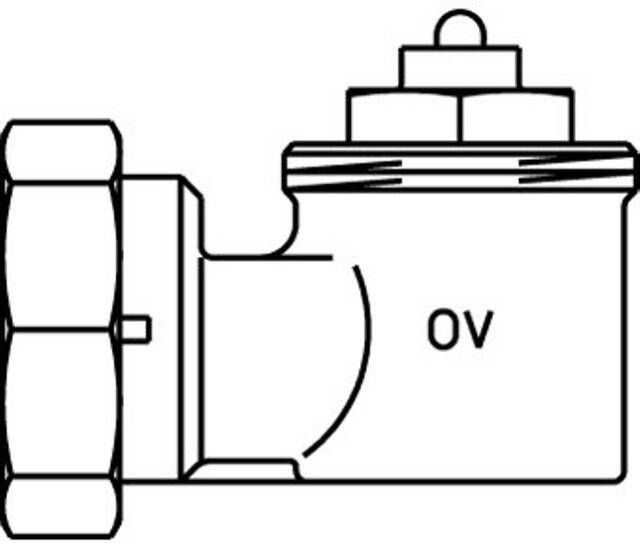 Oventrop adapter haakse aansluiting M30x1 5 1011450