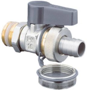 OVENTROP Optiflex 1 2 vulkraan aftapkraan(kogelkraan)met hendel en afdichtkap messing DN15