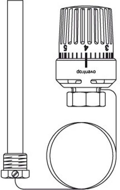 Oventrop Temperatuurregelaar met dompelvoeler M30x15 capillair 2 m 40 70°C 1140562