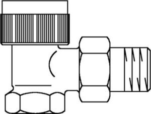 Oventrop thermostatische radiatorafsluiter AV9 1 haaks 1183708