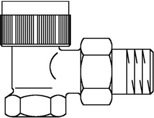Oventrop thermostatische radiatorafsluiter AV9 1 2 recht 1183804