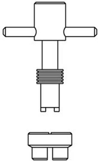 Oventrop voorinstelsleutel voor afsluiters type F 1180791
