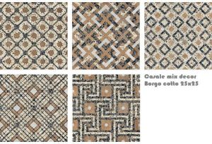 Paul & Co Ceramiche Terrazzo vloertegel 25x25cm gerectificeerd Vintage Casale Borgo cotto Mat SW07310366-5