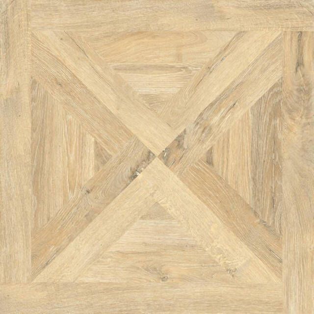 Pavigres Parquet Vloer- en wandtegel 60X60cm 9 2mm vierkant gerectificeerd Porcellanato Cross Pine Mat 1945434