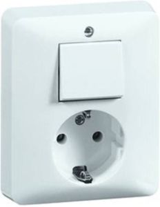 Peha Standard combinatie 1 polig wissel RA levend wit 239721