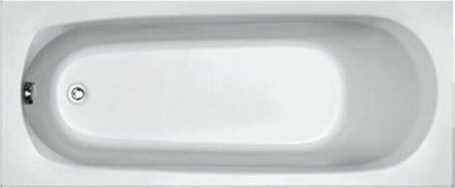 Plieger Basic solobad 170x70cm 37cm diep acryl met poten wit 11002010003101