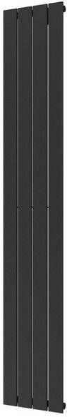 Plieger Cavallino Retto designradiator verticaal enkel middenaansluiting 1800x298mm 614W zwart grafiet (black graphite) 7252968