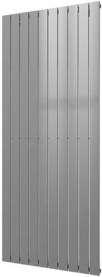 Plieger Cavallino Retto designradiator verticaal enkel middenaansluiting 1800x754mm 1506W zilver metallic 7255270