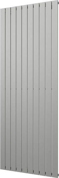 Plieger Cavallino Retto designradiator verticaal enkel middenaansluiting 2000x754mm 1666W parelgrijs (pearl grey) 7255336 - Foto 1