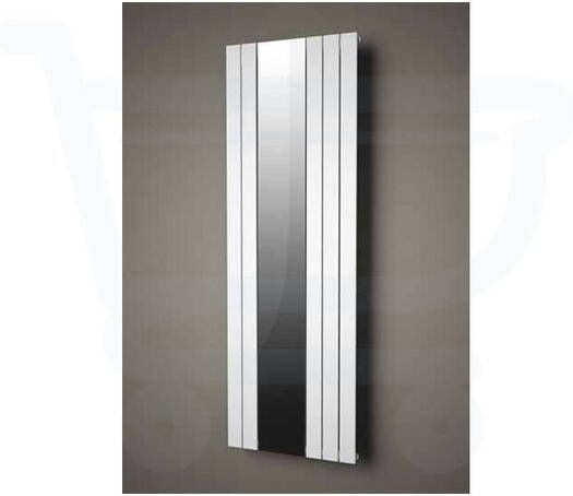 Plieger Cavallino Specchio designradiator verticaal met spiegel middenaansluiting 1800x602mm 773W black graphite 7253066