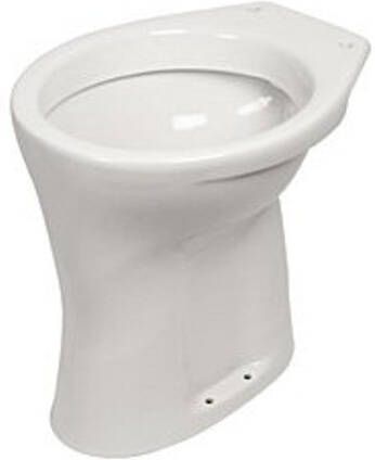 Plieger closetpot vlakspoel verhoogd PK 6cm verhoogd totaal 46cm hoog wit 0260060