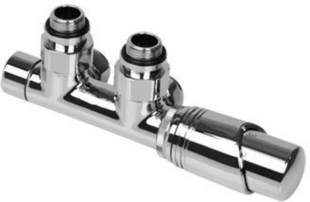 Plieger Design Radiator Onderblok Set Como Inclusief Koppeling 15 en 16 mm Chroom