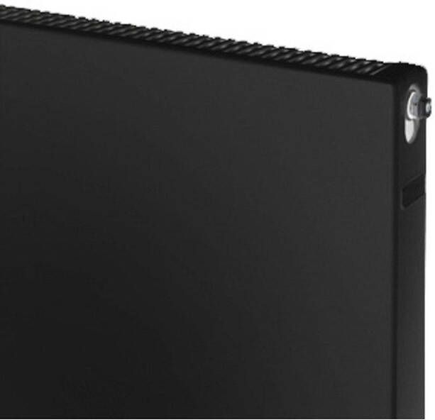 Plieger Compact flat paneelradiator compact vlakke plaat type 11 600x800 mm 654 W zwart grafiet (black graphite)