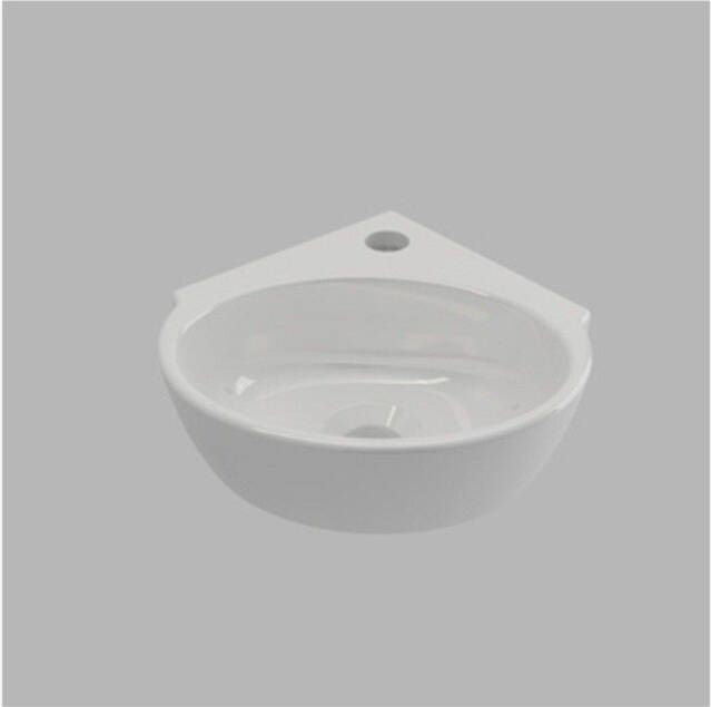 Plieger Corner hoekfontein met kraangat en zonder overloop wit 271022