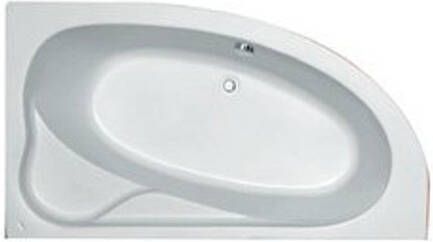 Plieger Cyprus hoekbad acryl ruimtebesparend 160x90cm rechts 43 5cm diep met poten wit 11002020190101