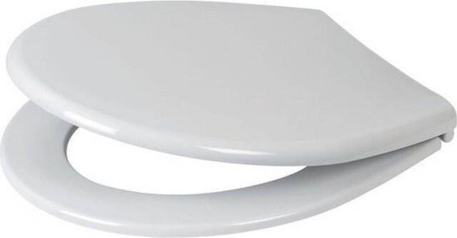 Plieger Economy closetzitting met deksel thermoplast met RVS bevestigingsset wit 56019010011