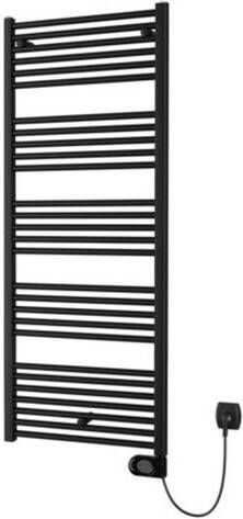 Plieger Elba Electrical Elektrische Designradiator 146.2x50cm met thermostaat 700w mat zwart 1550009